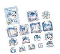 15Pcs Estetica Scrapbooking Sticker Scena Resistente all'acqua PET per Bottiglia D'acqua Notebook Journal Laptop Pet Adesivo decorativo