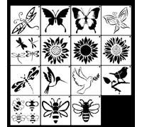15Pcs Farfalla Pittura Modelli PET Disegno Stencil per Legno Segno Scrapbooking Pittura Decorazione Parete PET Modelli di Arte