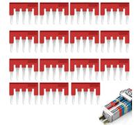 15pcs FBS5-5 striscia connettore in rame per morsettiere: rosso Plug-and-Play per ponticello per cablaggio elettrico sicuro 24,6 mm