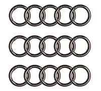 15pcs Moschettone Rotondo In Nero 33mm Moschettone Tondo Rotondi Con Moschettone a Scatto Gancio Fibbia Portachiavi-O Anello Moschettone Per Portachiavi, Borsa, Gioielleria, Fai Da Te (33mm)