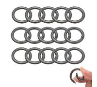 15pcs Moschettone Rotondo In Nero, 33mm Moschettone Tondo Rotondi Con Moschettone a Scatto Gancio Fibbia Portachiavi-O Anello Moschettone Per Portachiavi, Borsa, Gioielleria, Fai Da Te