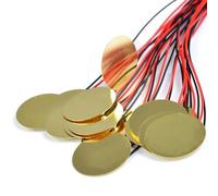 15pcs Piezo Pickup Disc Trasduttore Microfono Trigger Sensore di Suono con Cavi per Chitarra Acustica Tamburo Strumenti Elettronici Rilevamento Vibrazione