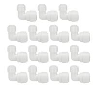 15Pcs Raccordi Gomito 3/8" a 1/4" OD Push Connect Bianco per Purificatore