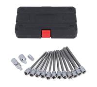 15PCS Set Long Hex Bit Socket Set, S2 Alloy Steel Extra Hard 3/8 Inch Extended Hex Wrench Set - Long Hex Socket Set, 3/8in Drive Long Hex Bit Socket, Hex Drive Socket Set