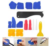 15Pcs Silicone Sealant Tools Flexible Spatula Set for Glass and Tile