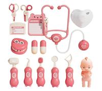 15PCS Valigetta Dottore Bambini CHUNLINLAODA-kit Dottoressa Bambina Kit Dottore Bambino con stetoscopio Borsa da Medico Portatile Gioco di Ruolo Gioco Educativo Regalo Bambini di 3-8 Anni