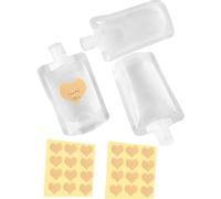 15pcs Viaggio Fluido Trucco Imballaggio Borse / Stand Up Ugello Sacchetti / Riutilizzabile Squeeze Pouch per articoli da toeletta Viaggio Contenitori di Toiletry / 100ml, Trasparente