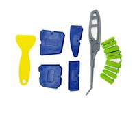 15pieces Set di attrezzi per caldaia flessibile sigillante più liscio per bordi stretti piastrelle angoli raschietto flessibile in silicone