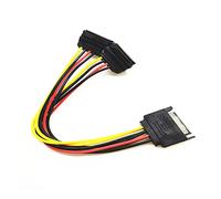 15Pin SATA maschio a 2 femmine 15Pin Power Hard Disk Splitter Cavo di alimentazione connettore di alta qualità Adatto compatibile con unità disco rigido (Color : As shown)