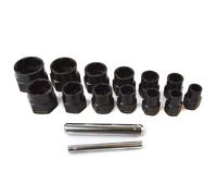 15pz 3/8" 1/2" Dr Bullone Dado Twist Socket Ruota Blocca Dado Estrattore 9-27mm