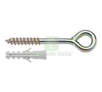 15PZ TASSELLO ACCIAIO NYLON PONTEGGI E PN ELEMATIC OCCHIOLO ZINCATO MM 50 + E P: