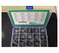 15Value 200PCS Aluminum Electrolytic Capacitor Kit 50v 25v 16V 10V 0.1/0.22/0.47/1/2.2/3.3/4.7/10/22/33/47/100/220uf Assort Box MQXFCZUX