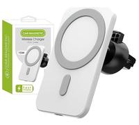 15W Caricatore Wireless Auto Compatibile con Mag-Safe, Supporto Telefono Auto Magnetico, Ricarica Wireless Auto iPhone SE 8 X 11 12 13 14 15 (bianco)
