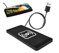 15W Tappetino di Ricarica Wireless Auto QI Caricatore Wireless Auto con Base Antiscivolo Ricarica Wireless Auto per i-Phone Samsung e Dispositivi Qi, per Auto Ufficio Casa