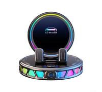 15W Wireless Car Charger Holder Auto Clamp RGB Light (nero)