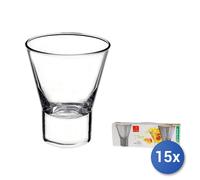 15x Bicchieri In Vetro Trasparente Ypsilon Per After Dinner 15 Cl