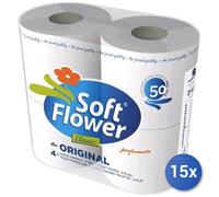 15x Bundle Soft Flower 4 Rotoloni Igienica 3 Veli Profumata