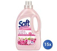 15x Bundle Soft Lavatrice Liquido 16 Lavaggi Lana Rosa
