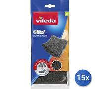 15x Bundle Vileda Glitzi Power Inox X2 Acciaio