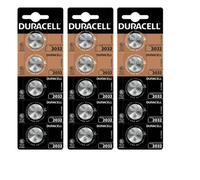 15x Duracell CR2032 3V Batterie a Bottone/Coin Cell al Litio DL2032 ECR2032