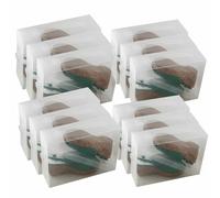15x DynaSun PP368TG Scatola Box Porta Scarpe Trasparente Uomo Donna Salvaspazio