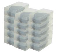 15x DynaSun PP437 Scatola Porta Scarpe Trasparente Uomo Donna Salvaspazio