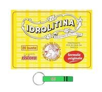 15x Ristora Idrolitina Preparato per Acqua da Tavola, preparazione per acqua da tavola, 20 bustine + Beni Culinari Portachiavi gratuito