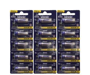 15x VINNIC Batterie Alkaline 27A 12V A27 GP27A L828 EL812 Remoto