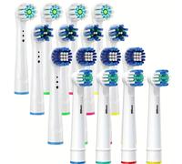 16/12/4 Confezioni Di Testine Di Ricambio Per Spazzolino Professionale Per Serie, Le Setole Morbide Forniscono La Migliore Protezione Per La Salute Orale Pulizia multi-angolo 12 pezzi,Pulizia di preci
