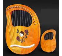 16/19 Stringhe Strumento a Corda Lyre Harp con Un Panno per La Pulizia, Chiave di Sintonia Arpa a Leva Adulti Arpa Lira Viaggio, Nozze(19-string-Case-Butterfly)