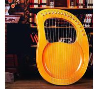 16/19 Stringhe Strumento a Corda Lyre Harp con Un Panno per La Pulizia, Chiave di Sintonia Arpa a Leva Adulti Arpa Lira Viaggio, Nozze(16-string-Board-Log)