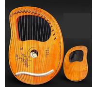 16/19 Stringhe Strumento a Corda Lyre Harp con Un Panno per La Pulizia, Chiave di Sintonia Arpa a Leva Adulti Arpa Lira Viaggio, Nozze(19-string-Case-Green Grass)