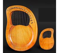 16/19 Stringhe Strumento a Corda Lyre Harp con Un Panno per La Pulizia, Chiave di Sintonia Arpa a Leva Adulti Arpa Lira Viaggio, Nozze(19-string-Board-Log)