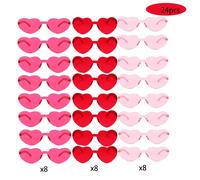 16/24 pezzi, Occhiali d'Amore per San Valentino , Occhiali a Forma di o per Feste Nubilare e Matrimonio