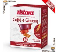 16 32 48 64 96 . . . 256 Cialde Capsule Ristora a modo mio Caffè Ginseng
