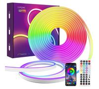 16.4FT 5M Strisica LED Neon RGB Silicone Neon Luci LED Flessibile Bluetooth con