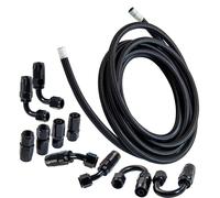 5M AN6 6AN Kit Tubo Carburante Intrecciato + raccordo adattatore fine tubo