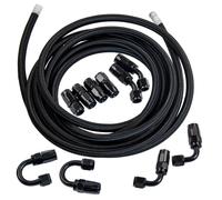 16.4FT AN6 Braided Fuel Hose Swivel Fuel Hose Fitting Adapter Kit Set
