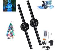 16.5" 3D Hologram LED Fan Projector,3D Hologram Christmas Tree Projector,3D Advertising Hologram,3D Hologram Projector,for Shop, Bar, Christmas Party Advertising Display Events (2 Set)