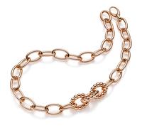 16,5mm Collana Fantasia 3 Maglie Della Catena Con Perline 585 Oro Rosso 60cm