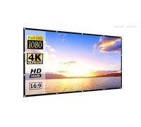 16:9 Bordo nero portatile con fori Tenda for schermo for proiettore in metallo Schermo for proiettore HD for casa da 80-150 pollici for ufficio all'aperto,Antirughe(150 inch)