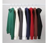 16.9oz 480gsm Cotone pesante più velluto maglione con cappuccio da uomo addensato stretto pullover in pile polare con cappuccio felpa da donna