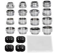 16 Adattatore Rubinetto Kit, FORMVERSITY Aeratore Rubinetto Cucina Adattatore, Filtri Rubinetti Lavandino Adattatore, Adattatore Rubinetto Canna Acqua, per Aeratore Rubinetto Cucina e Bagno