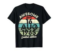 16 Agosto 1965 60° Compleanno 60 Anni 2025 Compleanno Maglietta