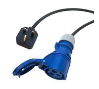 16 Amp A Spina UK H07rn-f Resistente Gomma Gancio Up Cavo. Pce Shark 16a Cavo