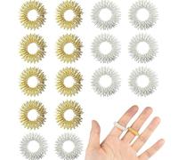 16 anelli sensoriali per alleviare l'ansia e lo stress, massaggiatori per dita con agopressione appuntita, strumenti sensoriali per concentrarsi e calmare per adulti