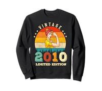 16 Anni Edizione Limitata 2010 - Retro 16 ° Compleanno Ragazze Felpa