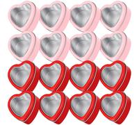 16 Barattoli di Metallo un Forma di Cuore con Coperchio Barattoli di 9229