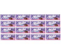(16) Barrette di cioccolato al latte alpino Milka Oreo gusto fragola 16 x 92 ...