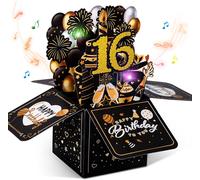 16 Biglietti Di Compleanno Con Musica - 16° Compleanno Pop-Up Con Luci E Candele